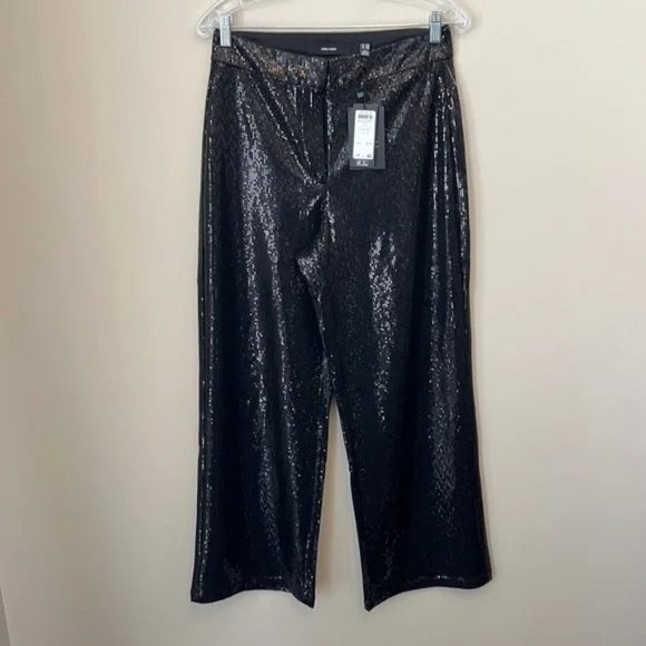 Vero Moda Lexi High Waisted Sequins Wide Leg Pants Size M/30 - Picture 1 of 1
